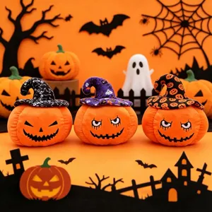 Mignon Halloween citrouille peluche jouet oreiller drôle canapé décoration poupée