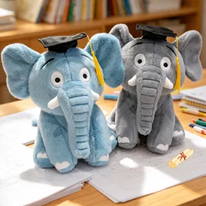 Peluche Elefante di Laurea Animale Peluche Cappello da Dottore Simpatico Regalo per Studenti