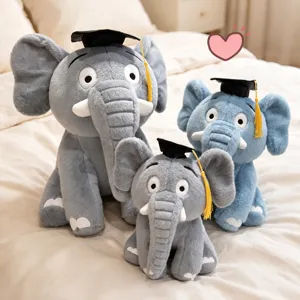 Peluche elefante di laurea con cappello da dottore regalo studente giocattolo creativo