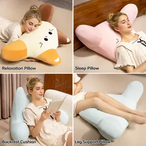 Multifunktionale Katzenform Kissen Lendenwirbelstütze Sofa Bett Rückenlehne Kissen