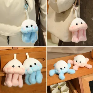 Cute plush octopus pendant keychain soft stuffed animal bag charm for lovely couple gift