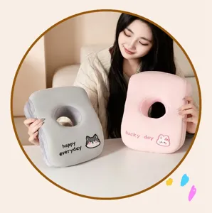 Cuscino per pisolino in memory foam carino portatile con foro per viso da ufficio scuola