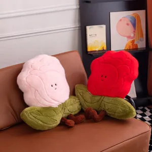 Cute rose plush pillow sofa cushion ins style flower doll seat cushion for girls home decor