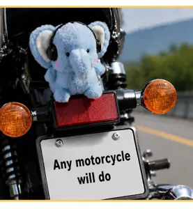 Mignon éléphant bleu peluche pendentif arrière de voiture avec écouteurs, poupée douce.