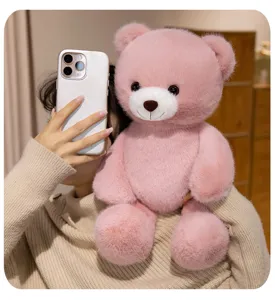 Simpatico orsacchiotto rosa peluche morbido animale imbottito bambola regalo compleanno