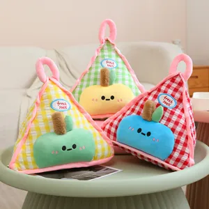 Oreiller de fruit triangulaire couverture 2en1 mignon dessin animé peluche jouet bureau sieste