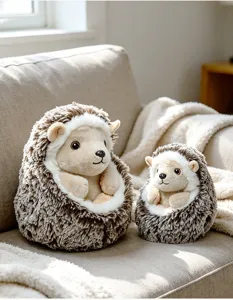 Set di peluche a riccio carino, morbido animale di peluche come regalo, bella decorazione.
