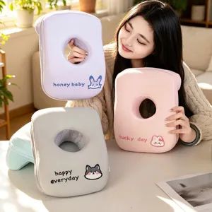 Cuscino per Pisolino in Schiuma Viscoelastica a Cartoni Animati Ufficio Studente Cuscino per Dormire Prono Portatile Carino Cuscino Decorativo Federa Traspirante