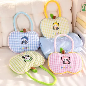 Carino Cuscino Trapunta Frutta Panda Griglia Due in Uno Coperta Aria Condizionata Portatile Cuscino