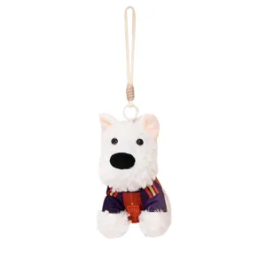 West Highland White Terrier plush toy keychain cute puppy doll bag charm soft pendant