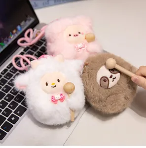 Pendentif poisson en bois animal en peluche mignon décoration de bureau jouet cadeau pour femmes