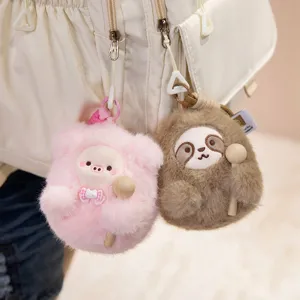 Jolie peluche pendentif poisson en bois jouet sac charme decoration de bureau cadeau