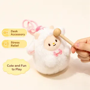 Charmant pendentif de poupée en peluche poisson en bois accessoire de bureau pour filles!