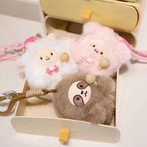 Adorable peluche poisson en bois porte-clés décoration de bureau pendentif mignon