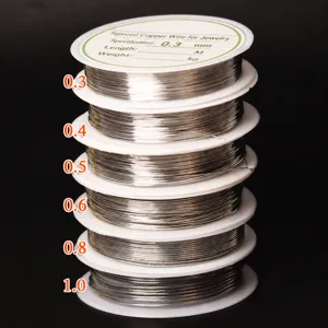 Craft copper wire spool set for DIY jewelry making, with multiple gauges included.