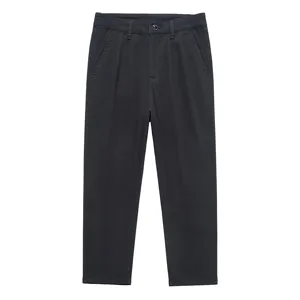 Heren casual broek recht los gekort stretch streetwear retro minimalistisch