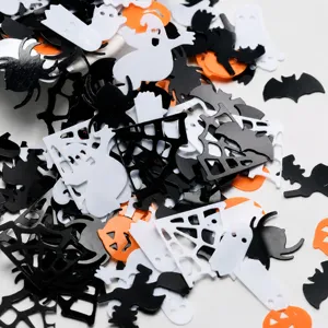 Halloween Mix PVC Pailletten Geist Spinne Fledermaus Konfetti DIY Basteln Detailansicht