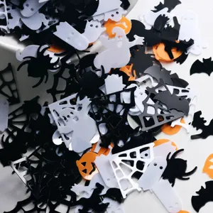 Halloween PVC Pailletten Mix Geist Spinne Kürbis Konfetti für DIY Basteln Party Deko