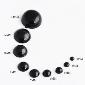 Black Flatback Plastic Resin Doll Eyes DIY Animal Eyes For Handmade Crochet Plush Toys Craft Accessories