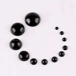 Black dome doll eyes DIY handmade crochet plush toy accessories detail view material