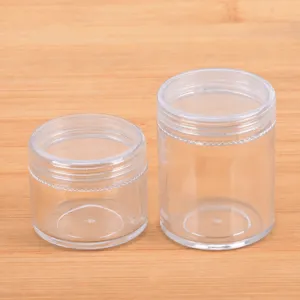 Caja de Almacenamiento Redonda de Plástico Transparente Pequeño Contenedor Claro Para Joyería Uñas Cuentas Accesorios Diy Estuche
