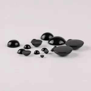 Black half round doll eyes DIY accessories for handmade crochet plush toys and stuffed animals