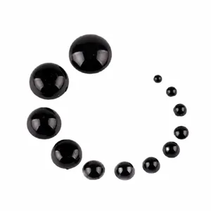Black safety eyes for crochet plush dolls DIY craft plastic round beads assorted sizes 10pcs