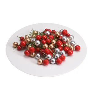 Künstliche Weihnacht Beeren DIY Handwerk rot gold silber kleine Früchte Dekoration Zubehör