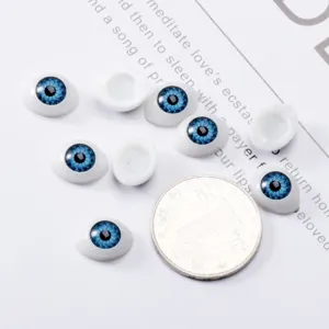 Ojos de muñeca parches accesorios DIY resina redondos en forma de barco azules