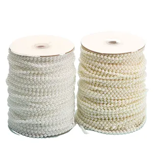 Rouleau de perles d'imitation blanches 4/6mm pour mariage DIY bijoux accessoires de cheveux