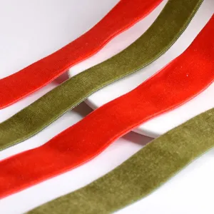 Christmas Velvet Ribbon Roll Flocked Ribbon For DIY Crafts Bows Gift Wrapping Wedding Party Holiday Home Decor