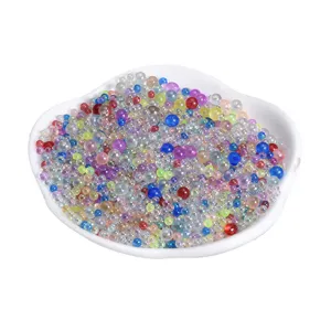 Transparent iridescent bubble beads mixed size mermaid craft small round balls for slime decor