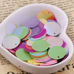 15mm colorful round laser sequins diy craft garment decorative beads children handmade accessories