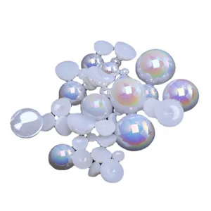 AB bunte flache Halbkugel Cabochons DIY Handyhülle Harz Handwerk Dekoration Zubehör