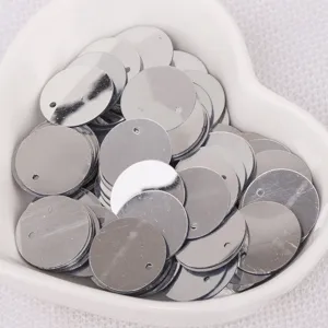 15mm round silver sequins DIY craft paillettes for clothing decoration and handmade accessories
