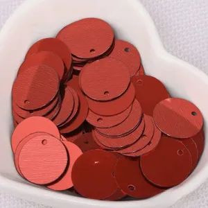 15mm red round laser sequins for DIY clothing decoration, handmade jewelry and crafts.