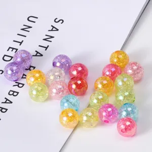 10mm colorful crackle beads diy handmade jewelry making bead supplies and accessories.