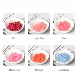 Colorful DIY loose beads straight hole multi-color bracelet necklace weaving accessories detail view