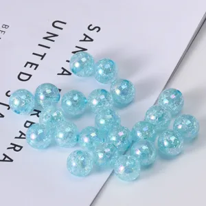 10mm colorful crackle beads sparkling DIY handmade bracelet beading jewelry making craft accessories
