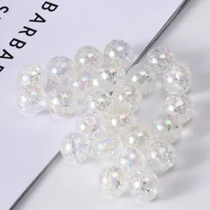 10mm iridescent crackle glass beads colorful loose beads for DIY handmade bracelet jewelry making