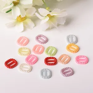ABS imitation pearl oval buckle patch details, perfect for DIY phone case decoration.