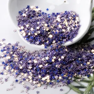 3mm star glitter flakes colorful pentagram sequin for DIY resin crafting nail art decoration