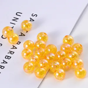 10mm Colorful Crackle Glass Beads DIY Loose Beads For Bracelet Accessories Craft