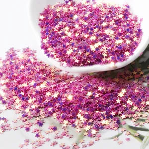 3mm Colorful Star Sequins Holographic Pentagram Nail Art DIY Resin Filling Decoration