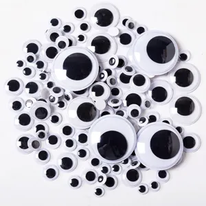 Black And White Googly Eyes Plastic Wiggle Eyes For DIY Crafts Handmade Art Accessories Self Adhesive Decors