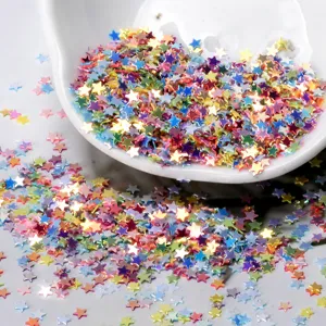 3mm Colorful Star Sequins Glitter Epoxy Resin Filling Nail Art DIY Crafts Accessories