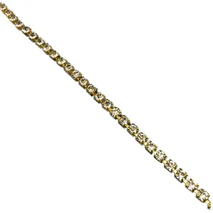 Catena di strass 3mm catena ad artiglio dorato cristallo fai da te accessori gioielli
