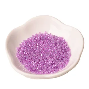 2mm purple glass seed beads loose diy handmade bracelet jewelry making accessories craft supply