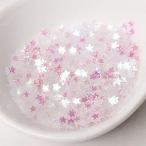 3mm star sequins glitter for nail art, UV resin filling, makeup DIY craft decoration.