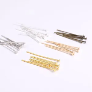 Assorted metal head pins T pins for DIY jewelry making beading bracelets necklaces craft supplies